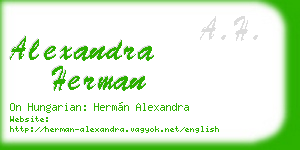 alexandra herman business card