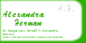 alexandra herman business card